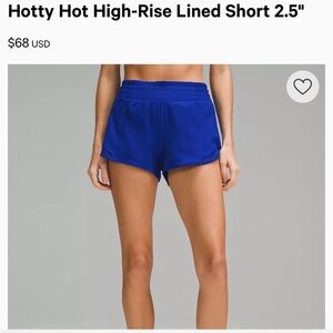 lululemon athletica Hotty Hot High-Rise Lined Shorts in Royal Blue